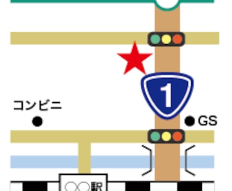 わかりやすい地図を製作します チラシやホームページに掲載する簡単な地図が欲しい時 イメージ1