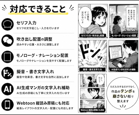 マンガ写植作業をCLIP STUDIOで代行します めんどうなマンガ制作はラクしよう！ イメージ2