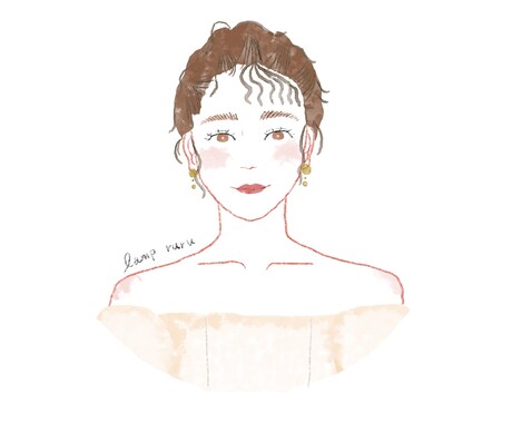 似顔絵イラスト描きます 結婚式の席次表など使える大人可愛いイラストです。 イメージ2