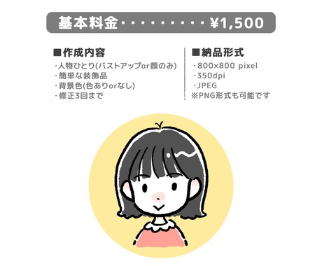 ゆるくてかわいいSNSアイコンを描きます あなたのSNSアイコンをオリジナリティあるものにしませんか？ イメージ2