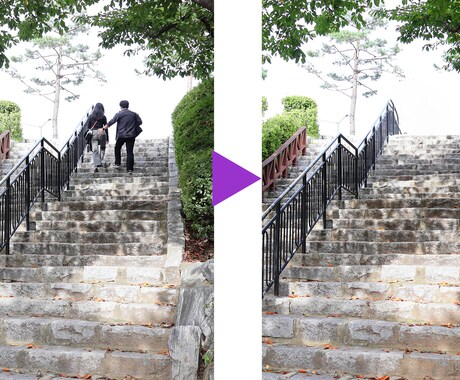 Photoshopで写真から不要な物を削除します フォトショップ使用 色々なファイル形式に対応 イメージ2