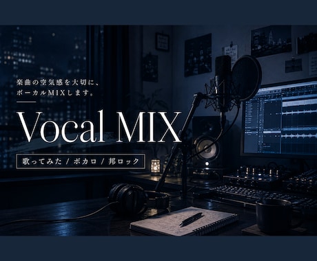 らしさ を大切にボーカルMIXします