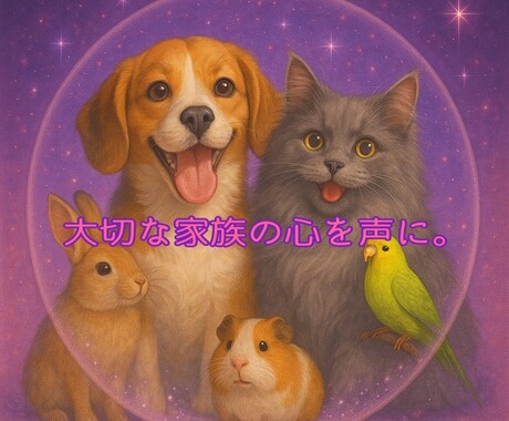 大切なペットの気持ちを心を込めてお伝えします 愛する家族の思いをあなたに〜心を繋ぐ声のギフト〜 イメージ1