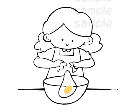 ほっこり☺︎シンプルなイラスト作成します 商用OK！ちょっとした挿絵や記念に◎ イメージ1