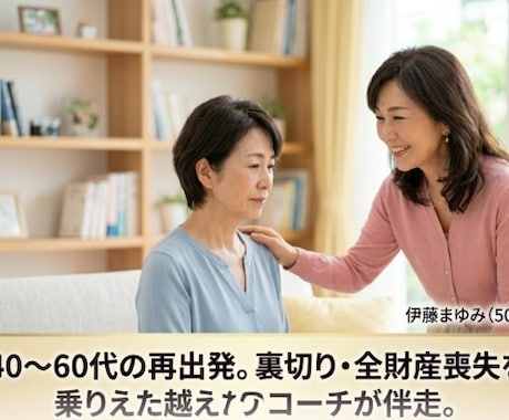 51歳で再婚！全財産喪失から逆転の恋愛相談します 40-60代の再出発。絶望を希望に変える「愛され美人」へ伴走 イメージ2