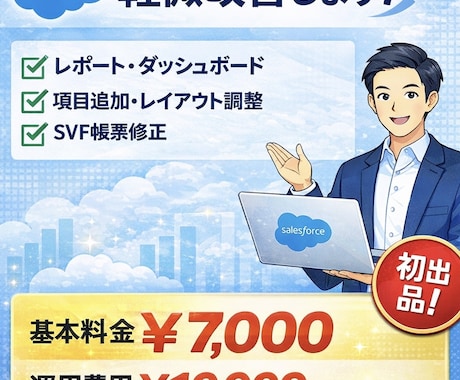 Salesforceの軽微改善を対応します 大きな開発は不要。日々の“少し直したい”を丁寧に対応します！ イメージ1