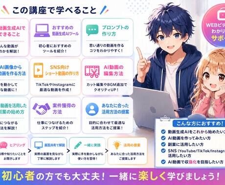初心者向け動画生成AIの使い方教えます 動画生成AIでできることを初心者向けに解説します イメージ2