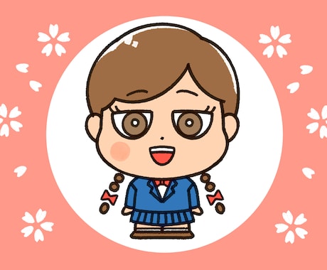 ポップでかわいいイラストを作成します アイコンや広告等のワンポイントにどうぞ イメージ1