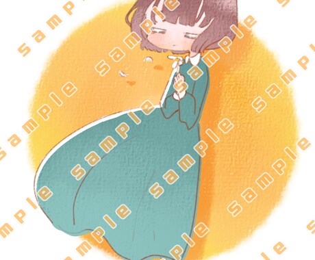 かわいいゆるふわ・ほんわかなイラスト描きます 雰囲気が気に入った方ぜひどうぞ シンプルな儚げイラスト イメージ1