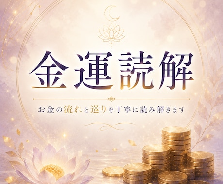 金運読解｜お金の流れと巡りを丁寧に読み解きます お金が巡らない流れには、まだ気づいていない理由があります。 イメージ1