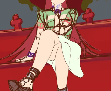 アオリ構図に特化した可愛いキャラクターを描きます 見上げる魅力をご依頼主へお届けします イメージ2