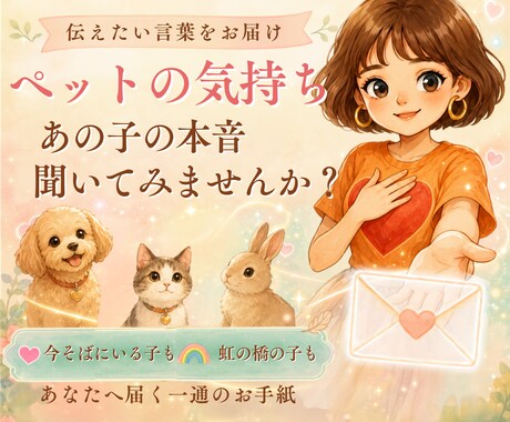 私のペットが伝えたい気持ち・言葉をお伝えします ♡あなたにだけ伝えたい、あの子の本音を届けます♡ イメージ1