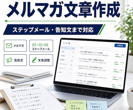 メルマガ配信文を作成します ステップメール・告知文まで対応 イメージ1
