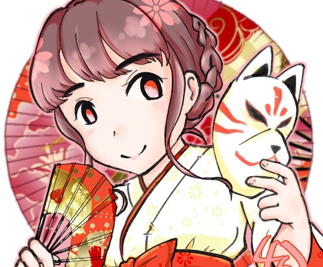 キャラ絵・似顔絵アイコン制作します ポップなカラーで親しみやすいアイコンを制作致します！ イメージ1
