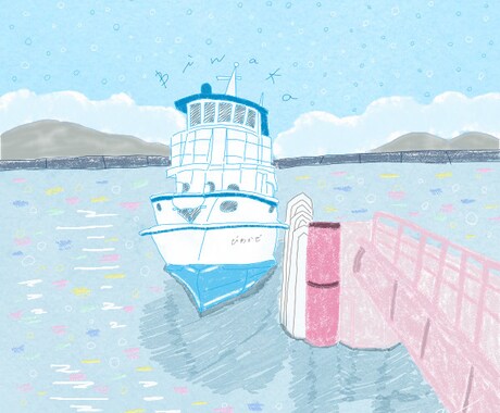 地域の魅力をおしゃれなイラストにします 優しくてかわいい色で見る人の心を惹きつけます。 イメージ1