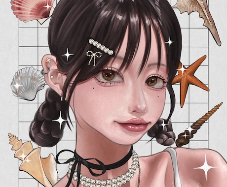 可愛い厚塗りイラストを制作します SNSやアイコンにお使いいただけます!! イメージ2