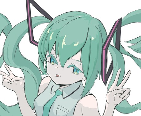 雰囲気のいいキャライラストを描きます 動画のサムネやMVにおすすめ！アイコンやキャラデザも可能！ イメージ2