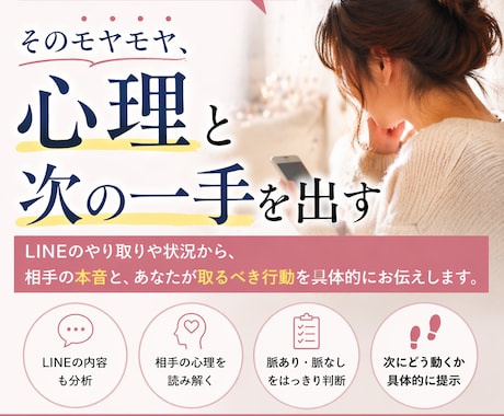 今どう思われてる？相手の心理と次の一手を出します 既読無視・脈あり脈なし・LINEの悩みを具体的に整理する イメージ1