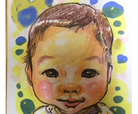 原画郵送！ミニ色紙の似顔絵お描きします ミニ色紙サイズの似顔絵、卓上に飾るのにピッタリ！ イメージ1