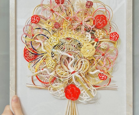 大きな花束の水引アートを作成します 【スピード仕上げ対応