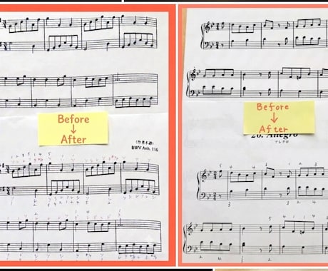 ピアノ楽譜に弾きやすい指番号を書きます 音大卒・講師歴20年。弾きやすい指番号をご提案します イメージ2