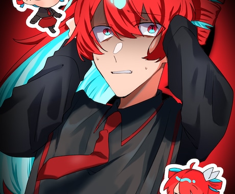 納期1週間！歌ってみたサムネイルイラスト描きます 素敵な歌ってみた動画にしましょう！ イメージ1