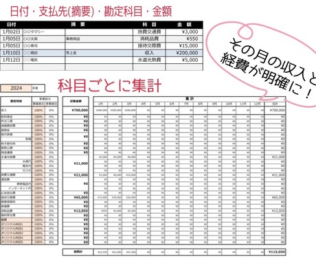Excelによる簡易帳簿作成致します \現役建設業事務員による簡易帳簿の作成/ イメージ2
