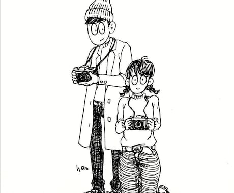 手書きのイラストを提供します 似顔絵、挿絵等に！シンプルなイラストが好きな方にオススメです イメージ1