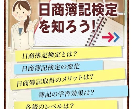 商業で学べる簿記、情報など教えたいと思います 目標は全商簿記検定1級、日商簿記検定2級 イメージ1