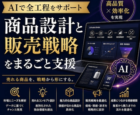 あなただけのオリジナル商品設計作ります 【ココナラで売れるAI活用】販売戦略サポート イメージ1