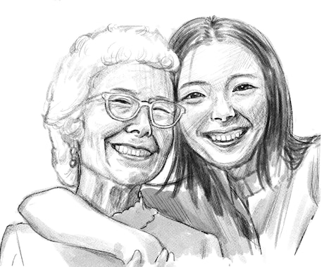 イラストオーダー　似顔絵　鉛筆画 ○似顔絵オーダー（鉛筆画） | iichi 日々の暮らしを心地よく