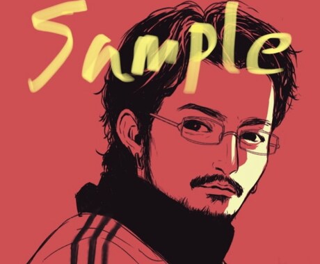 期間限定★シンプルでオシャレな似顔絵を描きます お好きな色で彩色できます(ビジネス・SNSアイコン) イメージ1