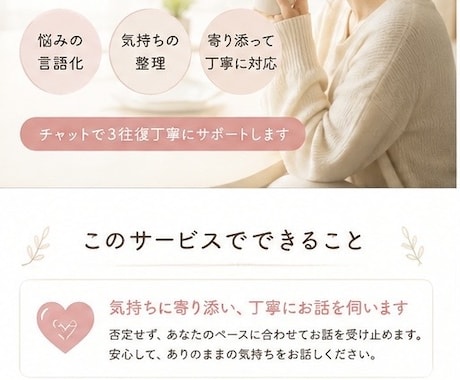 頭の中のモヤモヤ、一緒に言葉にします まとまっていなくても、そのままお話しください。 イメージ1