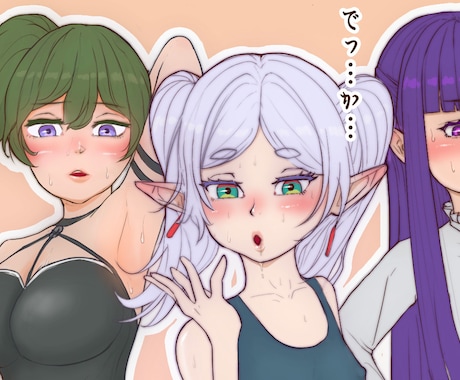 セクシーでキュートな水着の女の子描きます 二次創作、オリジナルキャラどちらでも！ イメージ2