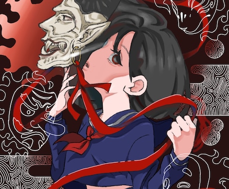 目が特徴的なキャラクターのイラストを描きます イカした個性的なキャラクターを求めている方へ イメージ2