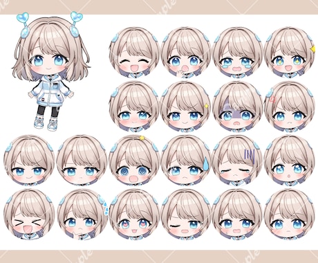 ちびキャラ、ミニキャライラストお描きします アイコン、サムネ、グッズにも!!商用料込みです イメージ2