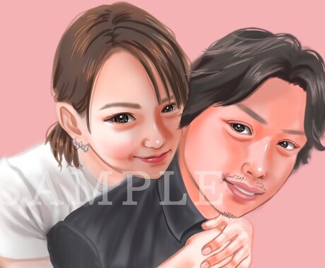 似顔絵★リアル寄りで透明感のある人物を描きます プレゼントやウェディング、SNSアイコン、配信用等にも！ イメージ2