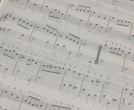 ピアノの指遣い、楽譜の音名を書きます ピアノを始めたばかりの方や、保育士さんに！ イメージ1