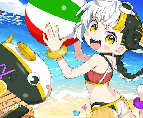 動きがあって元気でかわいいイラストを描きます 気軽にご相談ください！※初回に限りリテイク無制限！ イメージ1