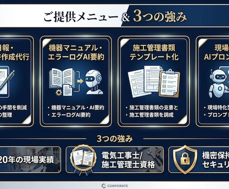 日報・報告書作成を効率化代行します 「現場のことは現場のプロへ」面倒な書類業務を劇的に削減します イメージ2