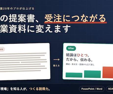 営業20年のプロが提案書・営業資料を作成します イメージ1