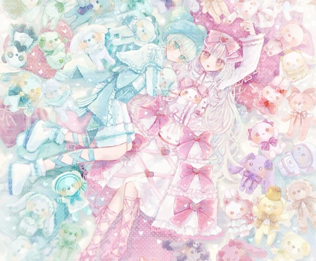 儚くて可愛い雰囲気のイラストを制作します アイコン/一枚絵/立ち絵など!!何でもご相談ください⟡.* イメージ2