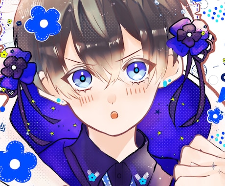 キラキラしたキャラクターイラストを描きます ポップで可愛らしいイラスト。アイコンや配信のサムネに。 イメージ2