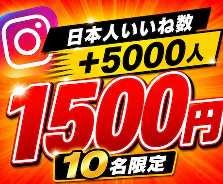 限定10名インスタ日本いいね+5,000増やします ⭐️様々なSNSと要望に対応しております⭐️ イメージ1