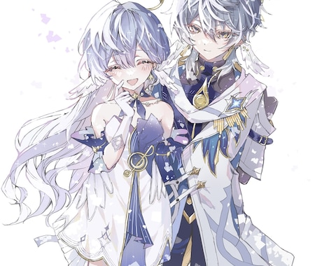 一枚絵、アイコン、サムネイルや夢絵まで全部描きます ご相談だけでも◎ゆるふわでキラキラしたイラストをお届けします イメージ2