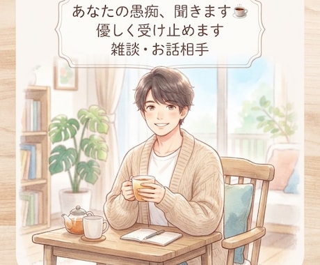 心が限界なあなたへ。優しい愚痴聞きます 愚痴じゃなくてもOKただの雑談や暇つぶしが欲しい時にもどうぞ イメージ1