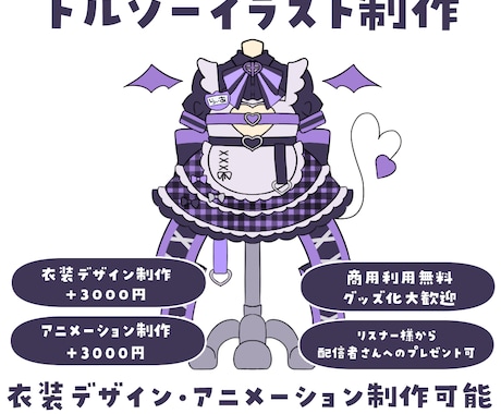 商用無料グッズ化大歓迎！トルソーイラスト制作します イメージ1
