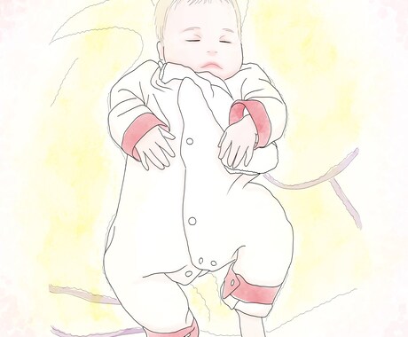 思い出のお写真を素敵なイラストデータに作成します ＊〜ふんわり優しい雰囲気のイラストです〜＊ イメージ1