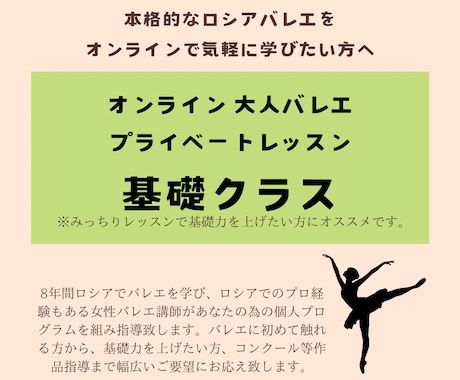 大人バレエのプライベートレッスンをします 基礎強化したい方に向けたレッスンです。 イメージ1