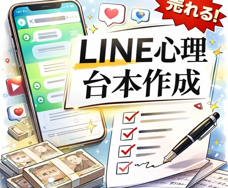 LINE心理・恋愛ショート台本5本制作します 保存率重視｜20代男性向けLINE心理ショート台本 イメージ1